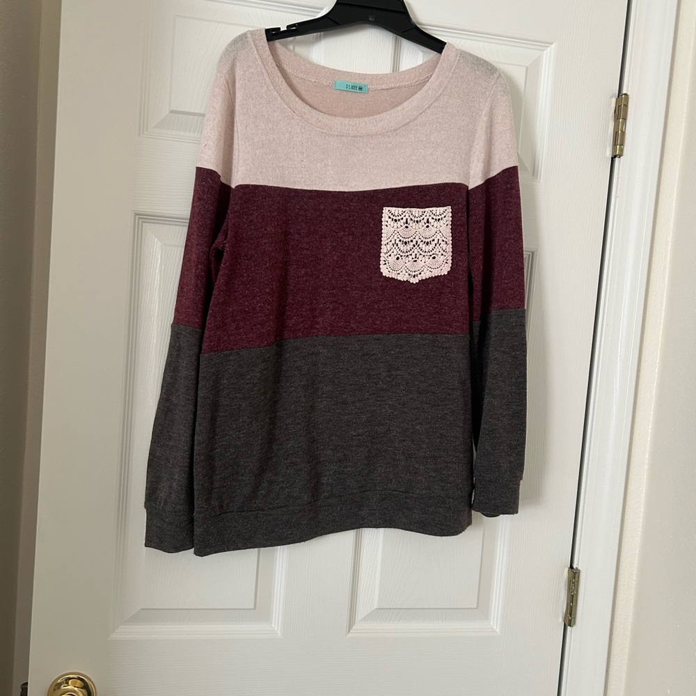 Colorblock Crew Neck Sweater